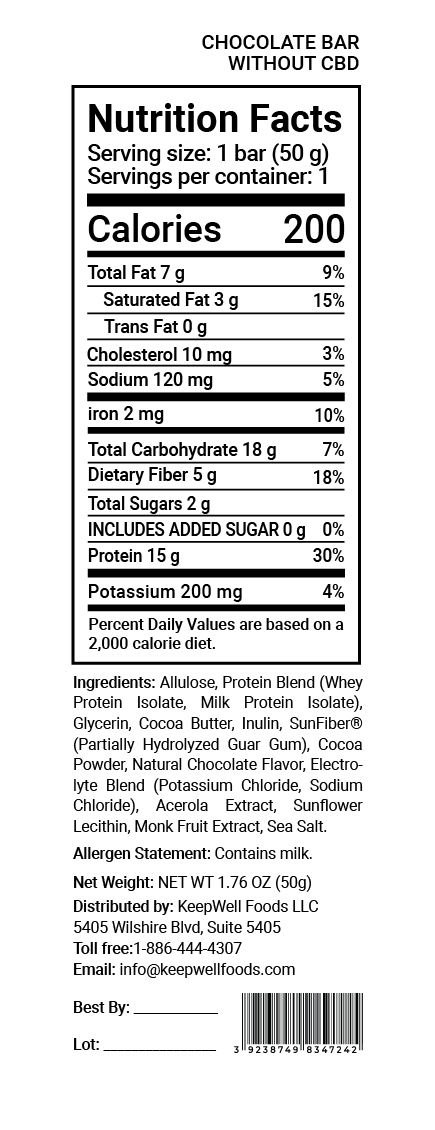 Chocolate Protein Bar Nutrition Facts